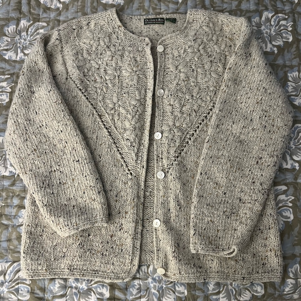 Vintage Knit Cardigan in Cream